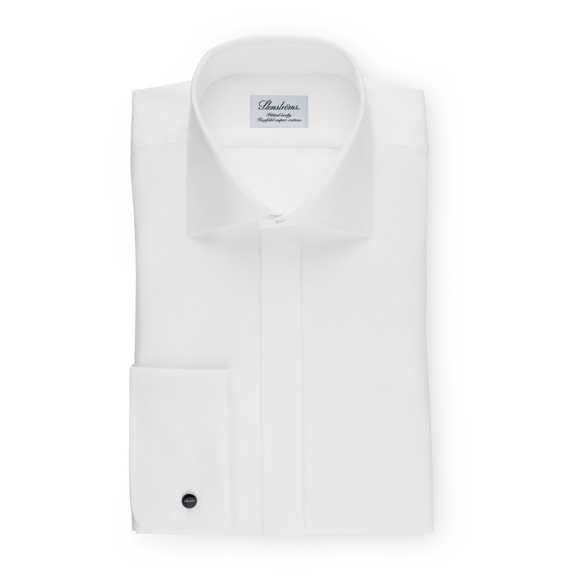 Stenstrms White Oxford French Front Tuxedo Dress Shirt Stenstrms White Oxford French Front Tuxedo Dress Shirt
